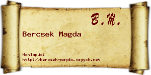 Bercsek Magda névjegykártya